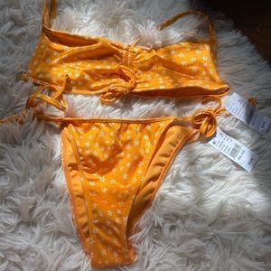 Orange floral pacsun bikini